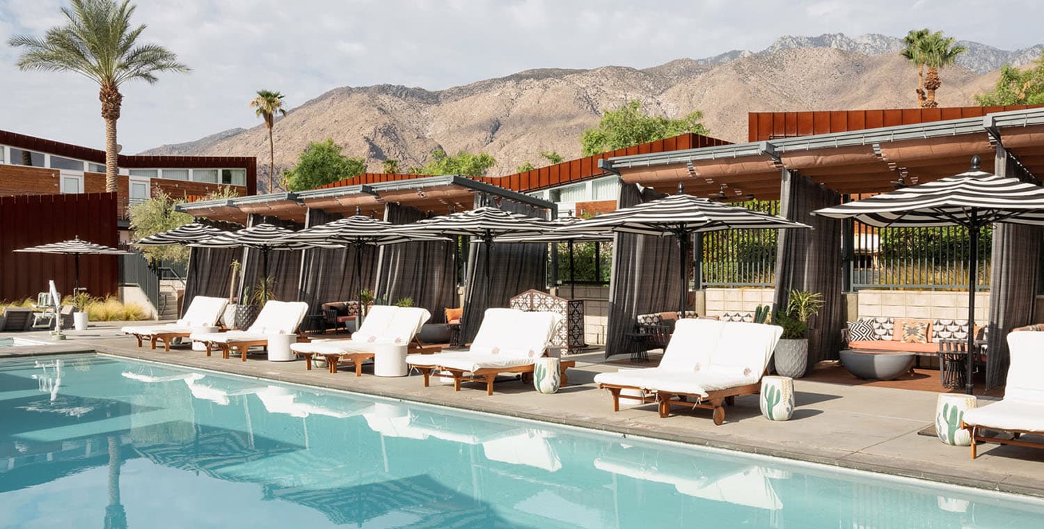 arrive palm springs remodeled pool area